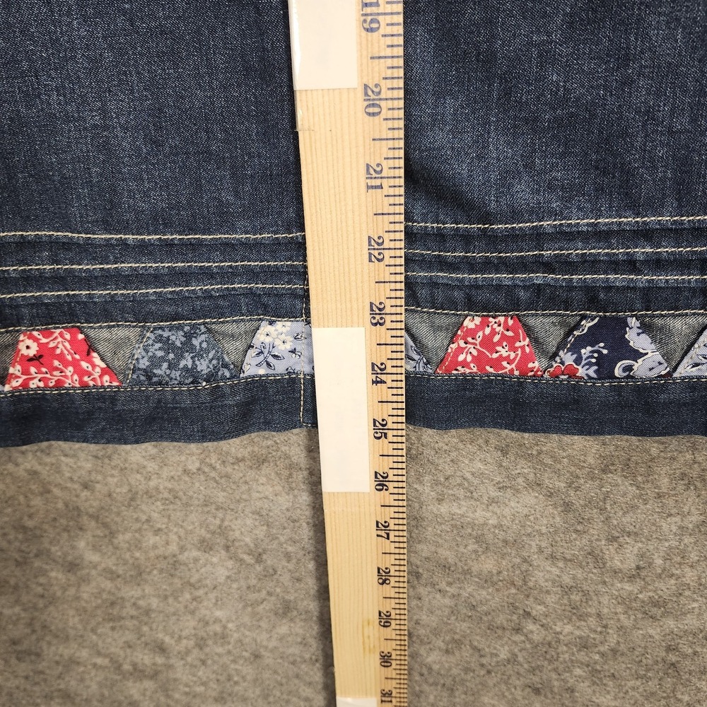 Koret City Blues VTG 2-Piece Set‎ Top & Pants Plus 22 W Blue Denim Patchwork - Picture 6 of 15